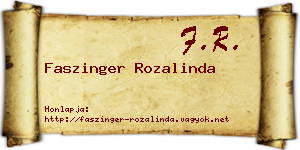 Faszinger Rozalinda névjegykártya